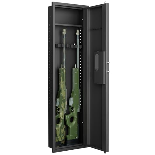 53" In Wall Gun Safe with Digital Lock, Hidden Rifle Storage Cabinet