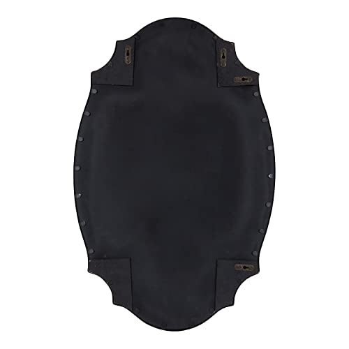 Kate and Laurel Leanna Decorative Scalloped Metal Chalkboard; 24 x 36; Gold; Framed Rounded Oval Vintage Chalkboard for Unique Display; Organization; and Decor