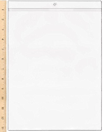 StoreSMART - 9 '' x 12 1/4'' Job Ticket Holders - 100-Pack - Vinyl Plastic - Open Short Side - HPE112S-100