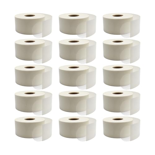ChromaLabel 1.5 Inch Clear Perforated Wafer Seals, 1000/Roll, Case of 15