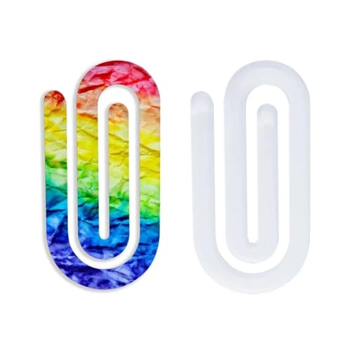 Plastic Paper Clips 20 Pcs Creative DIY Acrylic Paper Clips Sublimation Blanks Clip for Heat Press Printing(127x48mm Square Top)