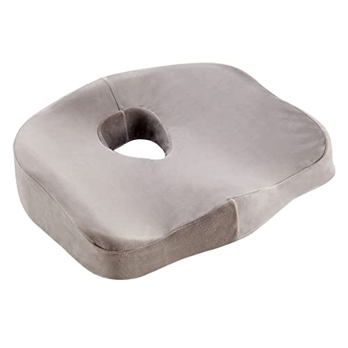 XARONF Comfort Seat Cushion Pillow for Office Chair - Sit Longer, Feel Better - Butt, Tailbone, Back, Sciatica Natural Latex Cushions (Color : Gray)