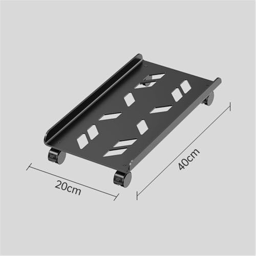 VHDY85KA Office Mobile Cart Holder with Locking Caster Wheels Simple Chassis Bracket Stand Mobile PC Case Stand Holder for Most PC Under Home Office Desk Accessories