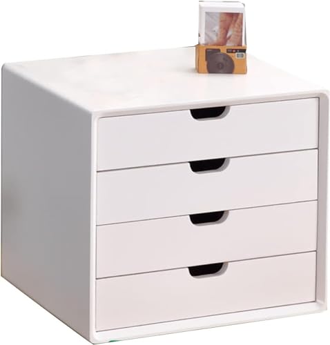 HSTBLEOO Multi-Layer Drawer Storage Box, Solid Wood Flat File Cabinet, A4 Treatment Storage Cabinet For Home Desktop Office(A,4 layers)