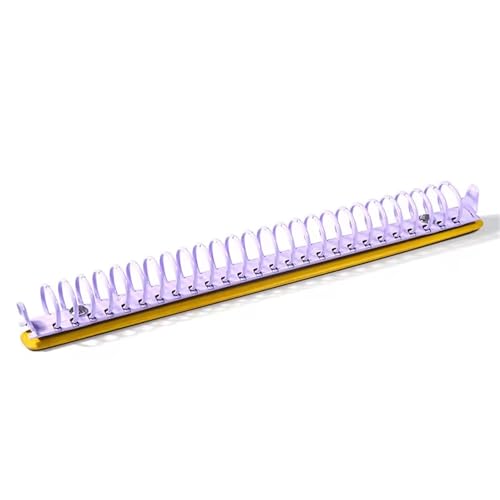 Ring Clips 4pcs B5 Colorful Metal Ring Binder Clips with Bamboo Back Panel 26 Detachable Buckle Loose-Leaf Binding Strip for Notebook(Purple)
