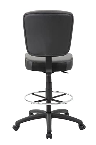 Boss Office Products Oversized Drafting Stool in Black