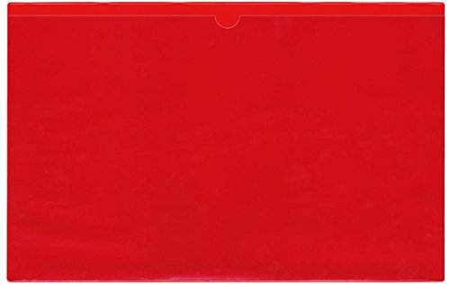 StoreSMART - File Jackets - 50-Pack - Red Plastic Back, Clear Plastic Front - 11" x 17" - FJ3512PQR-50