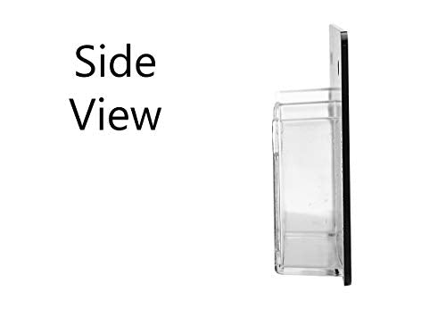 Marketing Holders 24 Pack Wall Business Card Holder with Hanging Hardware for 2" x 3.5" Vertical Appointment or Reward Cards Bookstore Libraries Travel Centers Multi Pocket Clear on Black Acrylic