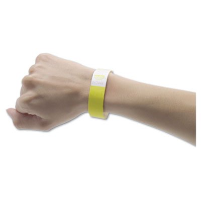 Advantus Tyvek Numbered Wristband, Yellow, 500 per Pack (75512)