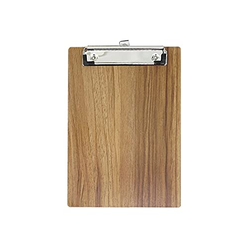 AEYSD-456 Filing Envelopes Hardboard Clipboard for A4 Paper Low Profile Clip Hardboard for Office Classroom Home Traveling Plastic Folders (Color : Wood Color)