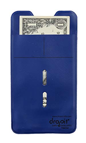 UBICON Reusable Vinyl Safe Deposit Envelope, Blue, Size 50
