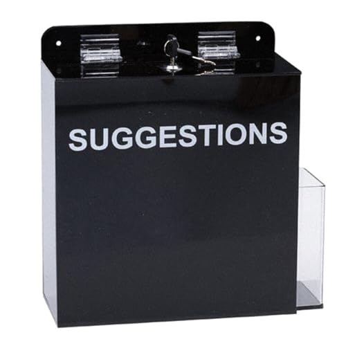 Brady Acrylic Suggestion Box, Black