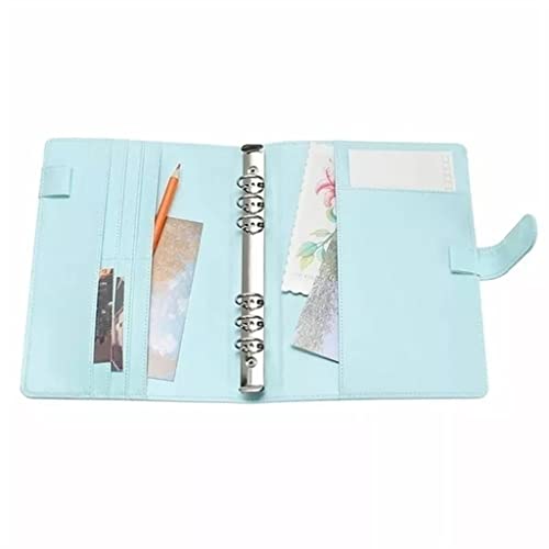 ONMYJFD Vintage Fillable Notebook Folder Notepad Cover Leather Binder Office Supplies(E,A5)