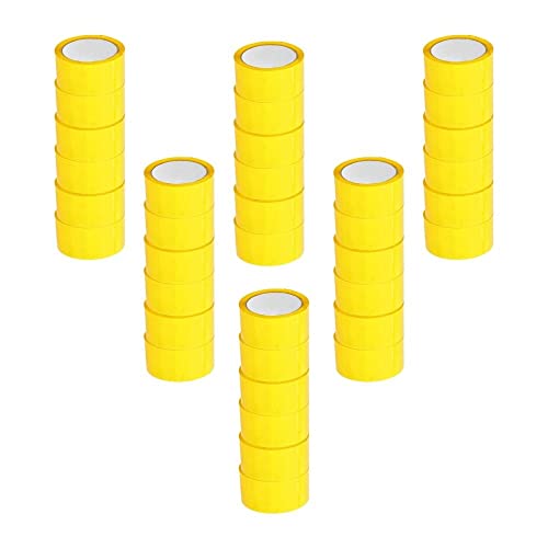 SHIELD TAPE Colored Packing Tape, Yellow, 1.88 Inch x 110 Yards, 36 Pack, Heavy Duty Colored Packaging Tape for Dispenser Refill, Moving, Storage, Shipping
