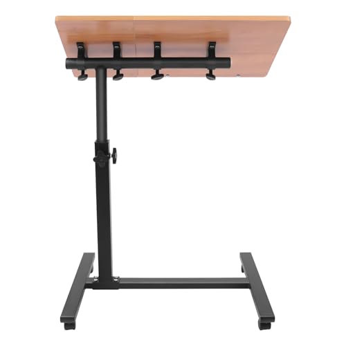 Portable Laptop Desk Height Angle Adjustable Computer Stand Rolling Table Cart with Wheels for Presentation Stand Study Table Office Desk Use