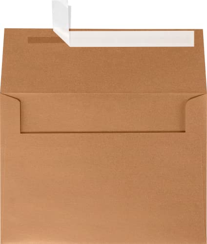 LUXPaper A7 Invitation Envelopes | Peel & Press | 5 1/4" x 7 1/4" | Copper Metallic | 80lb. Text | 250 Qty