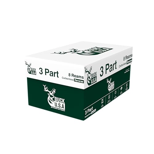 3 Part Reverse Carbonless NCR Paper (5900), 8 Reams, 8.5" x 11" Collated Paper, 1336 Sets, 4008 Sheets, 92 Bright, CF Pink/CFB Canary/CB White - Ideal for Laser & Digital Printers