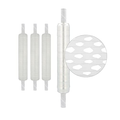 Shield Wrap Pallet Netting Vented Stretch Wrap with Extended Core Handles, 4 Rolls, 17 Inch x 1000 Feet for Securing Pallets that Need Ventilation