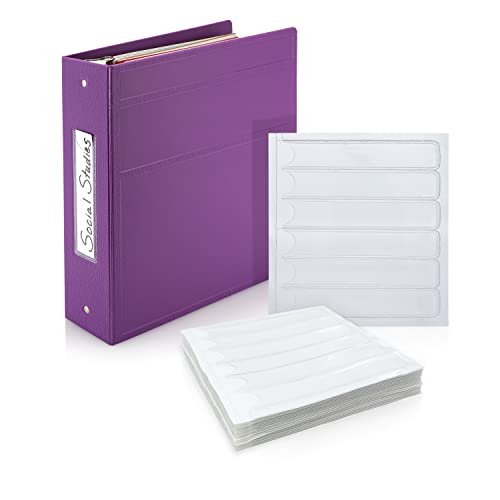 Carstens - 60 Pack, Clear Binder Spine Insert Adhesive Pockets, 1 x 5 Inch Heavy Duty Vinyl (8380-0010) - Ideal for 1 Inch Ring Binder Spines and Medical Charts