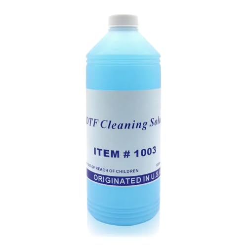 DTF Ink 1000ML Compatible with L1800 L805 1390 4720 I3200 F2000 F2100 DX5 DX7 Head for Direct Transfer Film White Ink Hot Stamping(1000ML DTF Cleaning)
