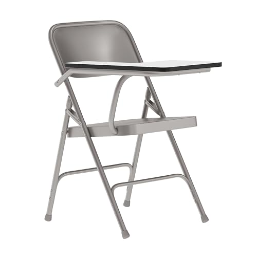 Flash Furniture Ralph Premium Steel Folding Chair with Right Handed Tablet Arm