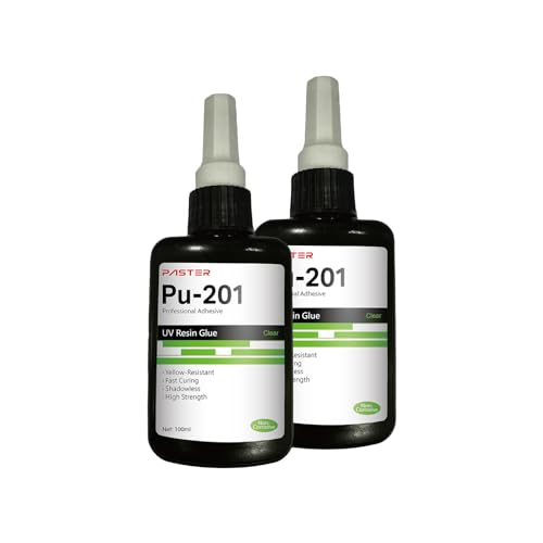 20pcs P-201 UV Epoxy Resin Glue, Transparent Glues for Channel Letter, Acrylic Liquid Optical Clear Adhesive, UV/Visible Light Curable, for Glass & Acrylic Furniture