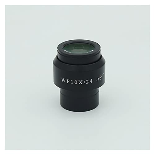 ZTBH Microscope Accessories Kit 1PCS Stereo Microscope WF10X 22 Mm 23mm 24mm Wide Angle Eyepiece with Eyeguards 30mm Diameter Microscope Slides(WF10X-24)
