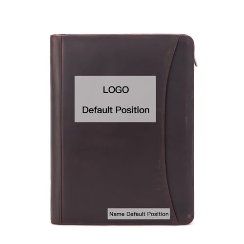 Geslun Personalized 3 Ring Leather Portfolio for 8.5 x 11" Legal Pad