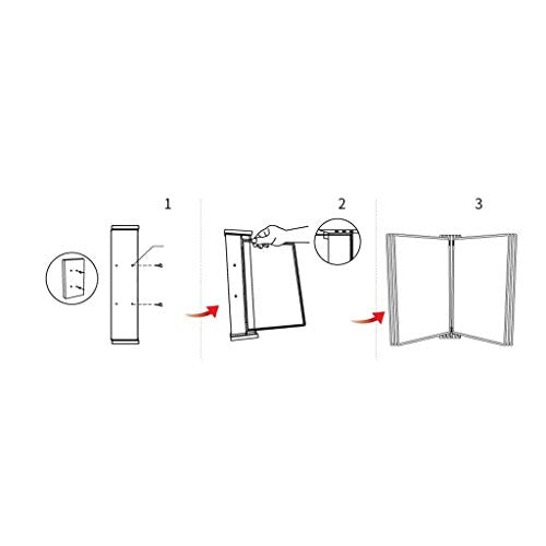 Wall Mounted File Folder Holder Hanging Organizer A4 Flip Chart Stand Display 5 Sheets(13x9x2.3IN)
