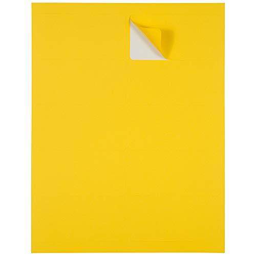 JAM PAPER Shipping Address Labels - Standard Mailing - 2 x 4 - Yellow - 20 Packs of 120