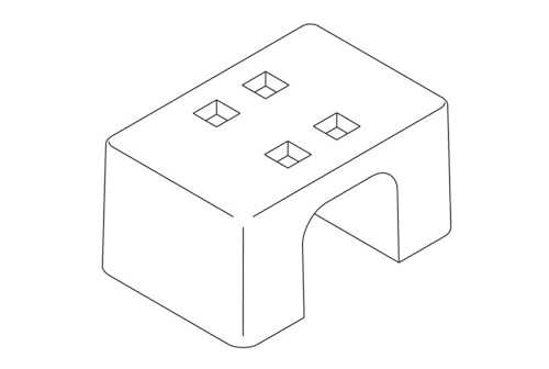 Chatsworth - 17000-050 - Medium Sized Mag-Clips with Holes; 1.66in W X 0.88in H; Gray; Box of 50
