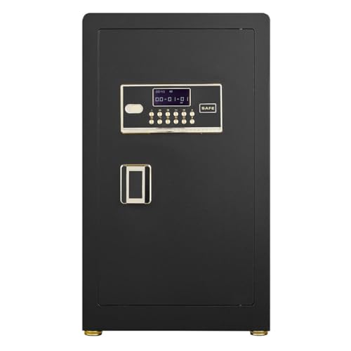 HOYOC Extra Large Safe Fireproof Waterproof, Anti-Theft Digital Security Lock Box with Smart Alert System, Anti-Theft Fireproof Safe Box with Removable Shelf, Mute Function, for Home Office