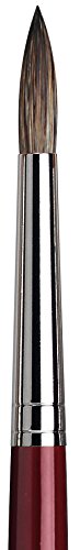 da Vinci Oil & Acrylic Series 1640 Oil Paint Brush, Round Russian Black Sable, Size 16