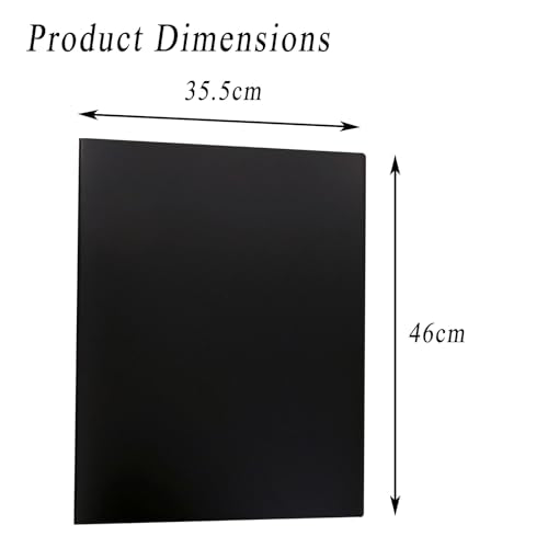 2 Pcs A3 Size Display Book Folders, Presentation Storage Files Portfolio Art Folder, Project Documents Display Book/Black/50 Pages