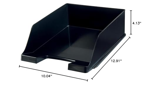 Han XXL 255 x 348 x 105mm C4 Size Deep Sided Letter Tray - Black