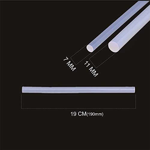Hot-melt Stick,Glue Sticks, Glue Sticks Paste Tools 100 Pcs Translucent 7mm 11mm Diameter 190mm Hot Melt(11mm)