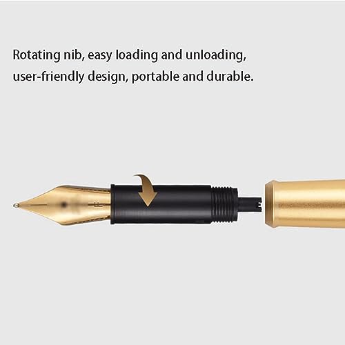 EYPKPL delicate Nib Pen Classic Fountain Pen Metal Smooth Writing Pen Smooth Writing Calligraphy Pen Office Supplies Boxed Gift Pens portable