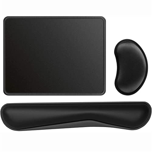 RYLMSM Wrist Rest Memory Foam Pad Computer Mousepad Ergonomic Sets Easy