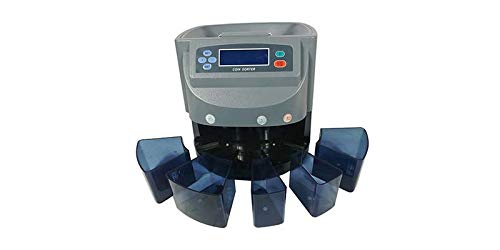 INTBUYING Coin Counter Machine Automatic Dollar Money Currency Sorter Portable 110V