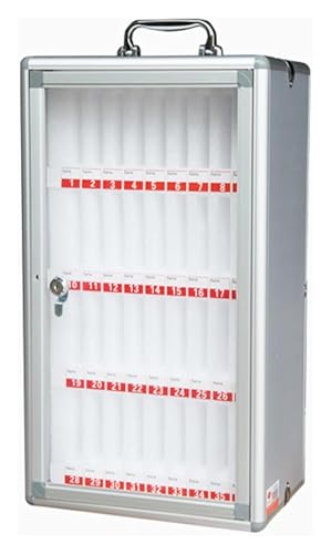 Cell Phone Locker, Cell Phones Storage Cabinet, Aluminum Alloy Pocket Chart Cell Phones Storage Cabinet for Cell Phones Wall-Mounted with A Locked Can Be Carried by Hand(36)
