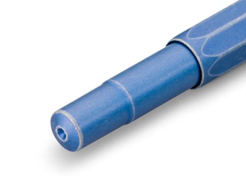 Kaweco AL SPORT Rollerball Stonewashed Blue I Gel/Ballpoint Pen Including 0.7 mm Rollerball Pen Refill in Classic Design with Ceramic Ball I Premium Aluminium Gel Roller 13 cm