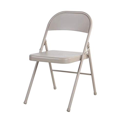 Office Chair Folding Chair Metal Strong Steel Frame Upholstered PU Chair Seating Guests Temporary Seat Durable Strong (Color : Gray) Colour:Gray (Color : Gray)