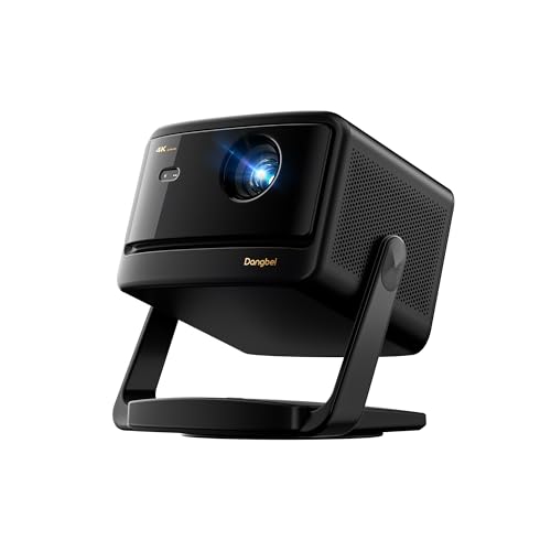 Dangbei DBOX02 Pro 4K Projector GTV, 2000 ISO Lumens, HDR10+, Dolby Audio, 3D Ready, Auto Keystone/Focus, 300" Screen, WiFi & Bluetooth Home Theater Projector for Bedroom