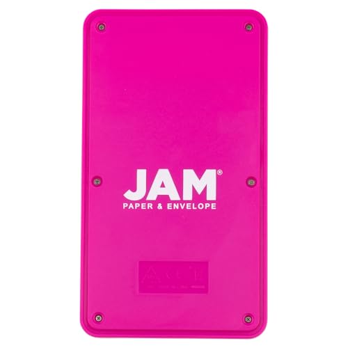 JAM PAPER Desktop Calculator - 10 Digit LCD Display - 3 3/4 x 6 3/4 Inches - Fuchsia Pink - Bulk 10/Pack