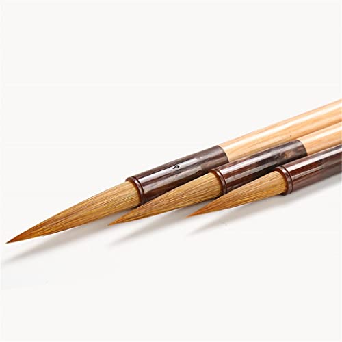 PMFNVXUW Wolf Hair Chinese Calligraphy Writing Brush Set Weasel Hook Line Pen Slender Script Painting