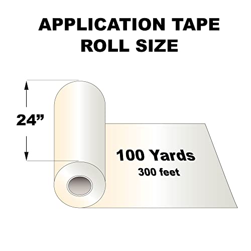 Superior Graphic Supplies – 24" x 300' Low Tack Premask Transfer Tape for Self Adhesive Vinyl - Premium-Grade Application Tape Roll for Signs, Stickers, Decals, Walls, Doors and Windows Applications
