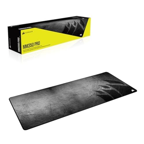 Corsair MM350 PRO Extended XL Premium Spill-Proof Cloth Gaming Mouse Pad – 36.6” Width x 15.7” Height Surface – Black/Gray