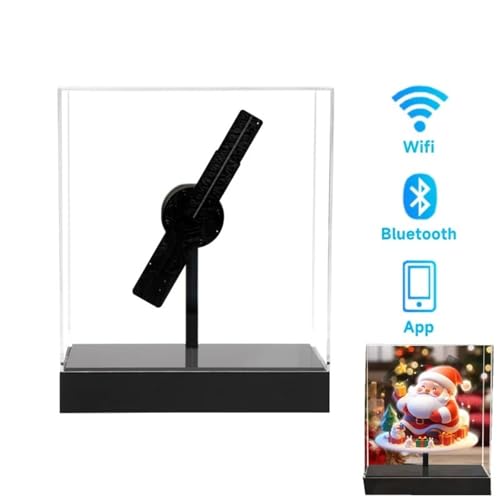 P20 HD 3D Desktop Fan Hologram Projector Display Business Advertising Logo Light Holographic Lamp Projectors Rechargeable
