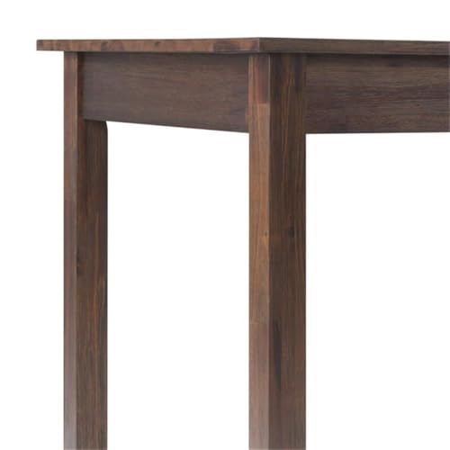 Scranton & Co Solid Wood Computer Desk for Home Office, 60" Writing Desk for Small Space, Tall Modern Study Table for Bedroom, Simple Rustic Work Desk in Distressed Brown