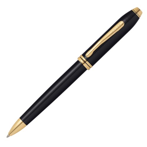 Cross Townsend Black Lacquer Ballpoint Pen, Medium Point, Black Ink